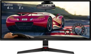LG - Geek Squad Certified Refurbished 34" IPS LCD UltraWide FHD FreeSync Monitor - Black - Front_Zoom