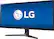 Left. LG - Geek Squad Certified Refurbished 34" IPS LCD UltraWide FHD FreeSync Monitor - Black.