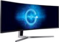 Angle Zoom. Samsung - Geek Squad Certified Refurbished 49" LED Curved FHD FreeSync Monitor with HDR - Matte Dark Blue/Black.