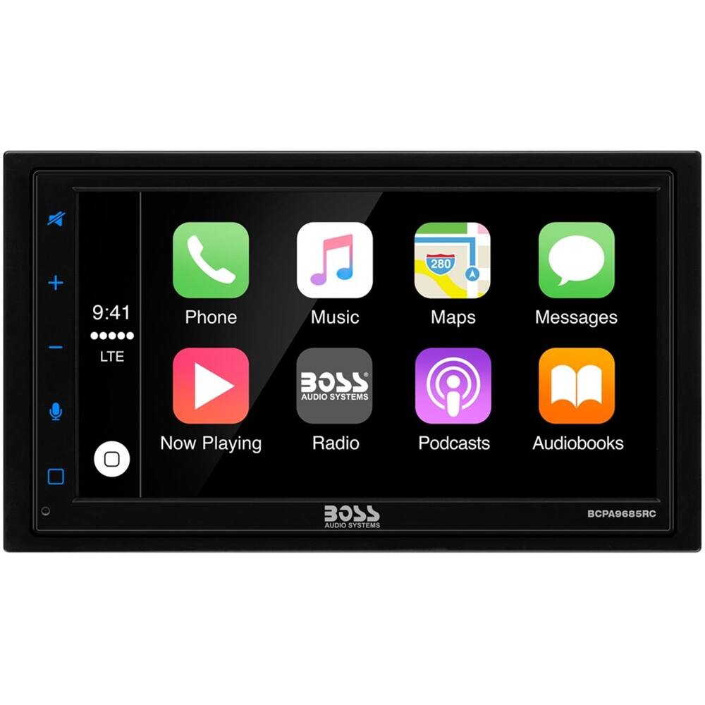 Front. BOSS Audio - 6.75" - Android Auto/Apple® CarPlay™ - Built-in Bluetooth - In-Dash Digital Media Receiver - Black.