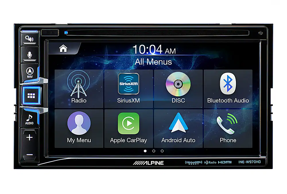 Alpine - 6.5" - Android Auto/Apple CarPlay - Built-in Navigation - Bluetooth - In-Dash CD/DVD/DM Receiver - Black