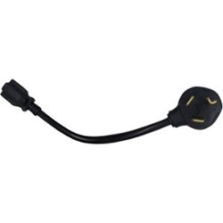 Accell - Female/Plug Power Adapter - Black - Angle_Zoom