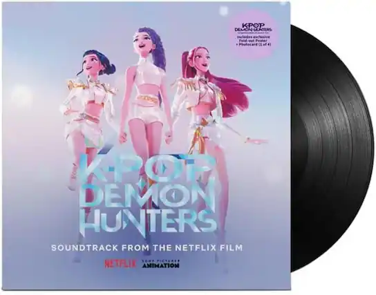 KPOP DEMON-HUNTERS includes exclusive Fold-out Poster Photocard (1 of 4)
SOUNDTRACK FROM THE NETFLIX FILM
SONY PICTURES NETFLIX ANIMATION