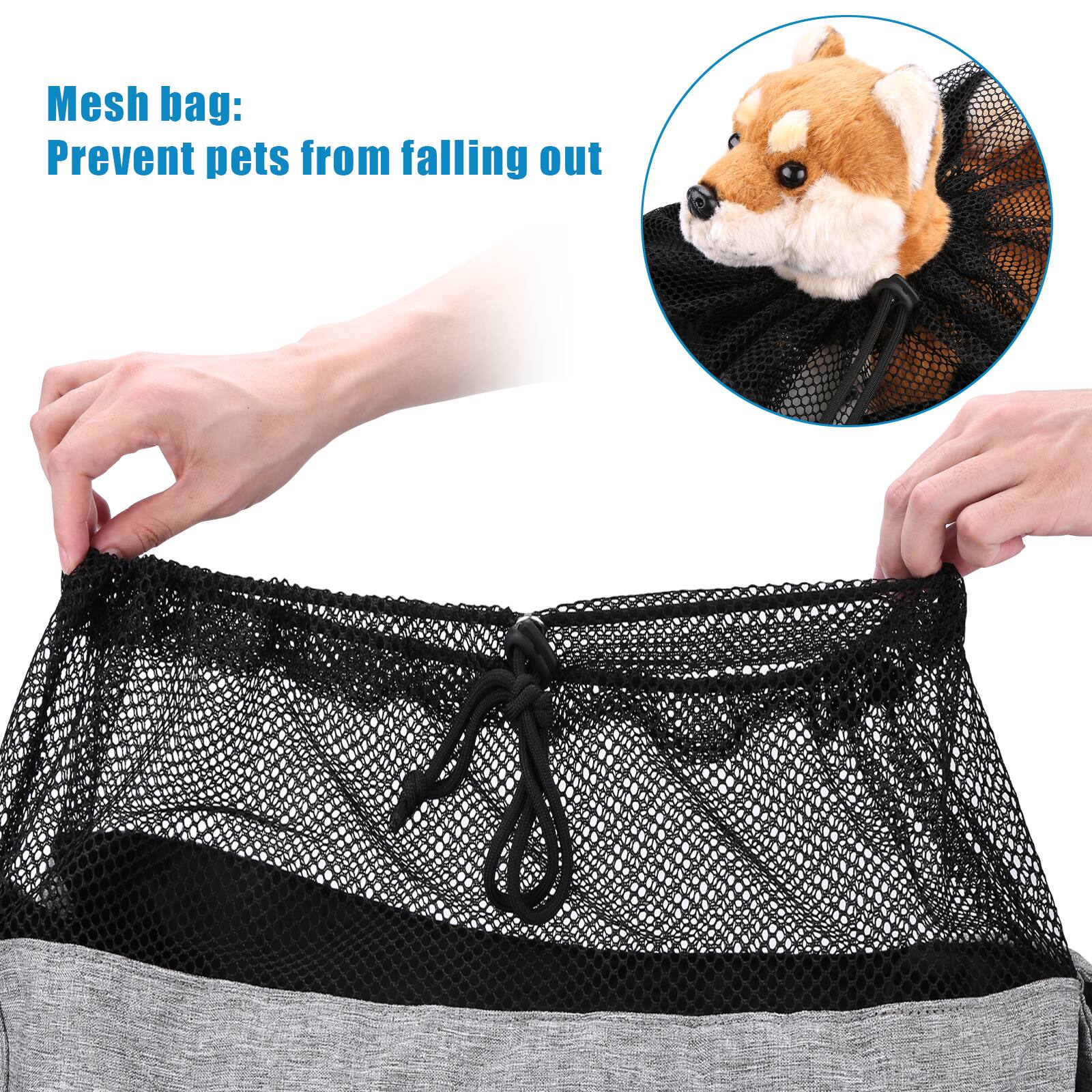 Mesh bag: Prevent pets from falling out