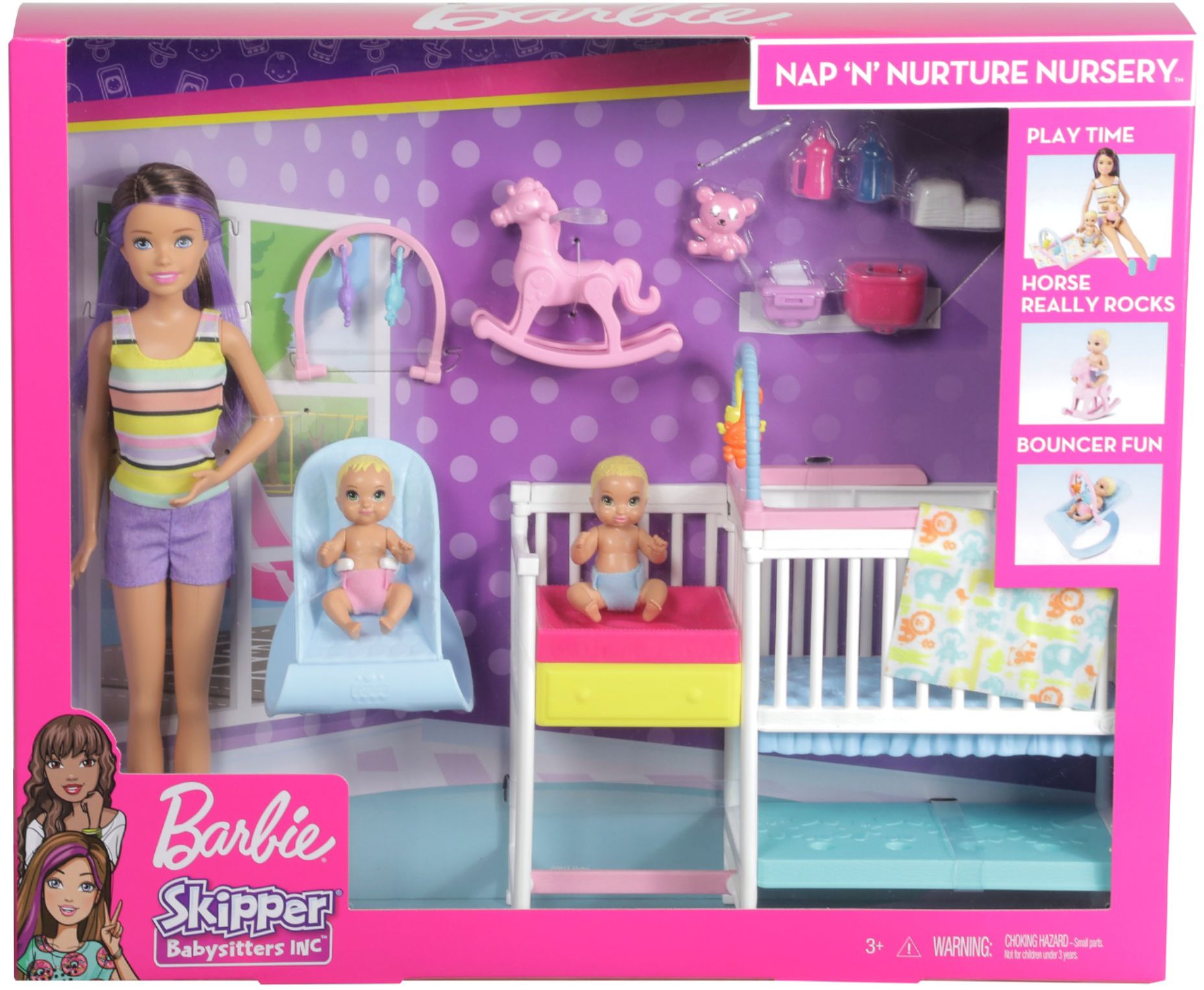 babysitter barbie playset