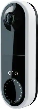 Angle. Arlo - Essential Wi-Fi Smart Video Doorbell - Wired - White.