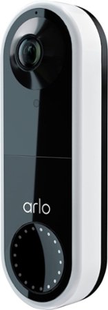 Arlo - Essential Smart Wi-Fi Video Doorbell - Wired with Alexa and Google Assistant - White