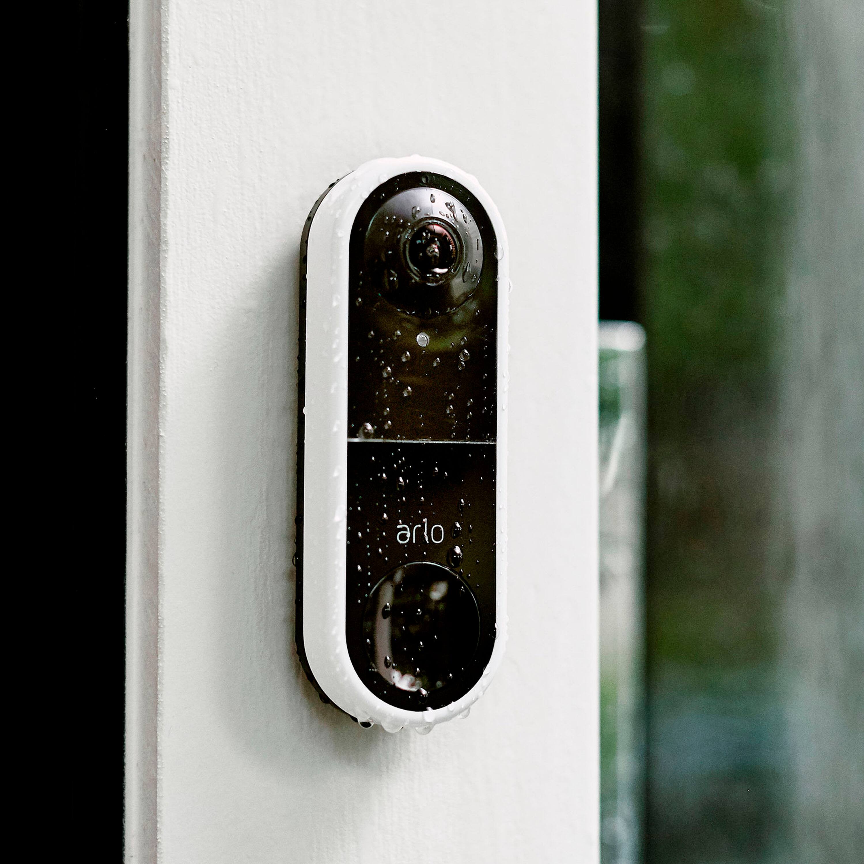 Alt View 12. Arlo - Essential Wi-Fi Smart Video Doorbell  - Wired - White.