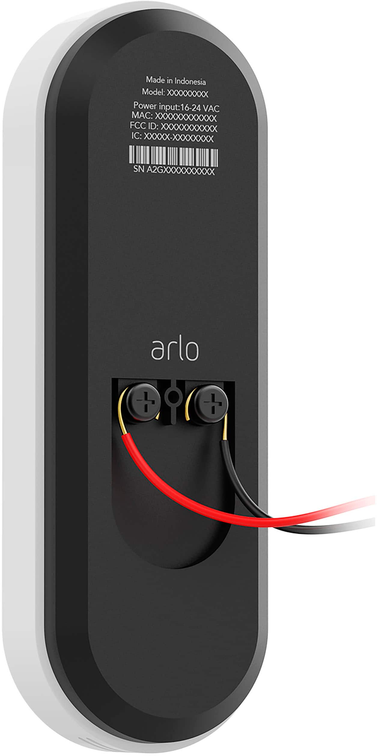 Alt View 11. Arlo - Essential Wi-Fi Smart Video Doorbell - Wired - White.