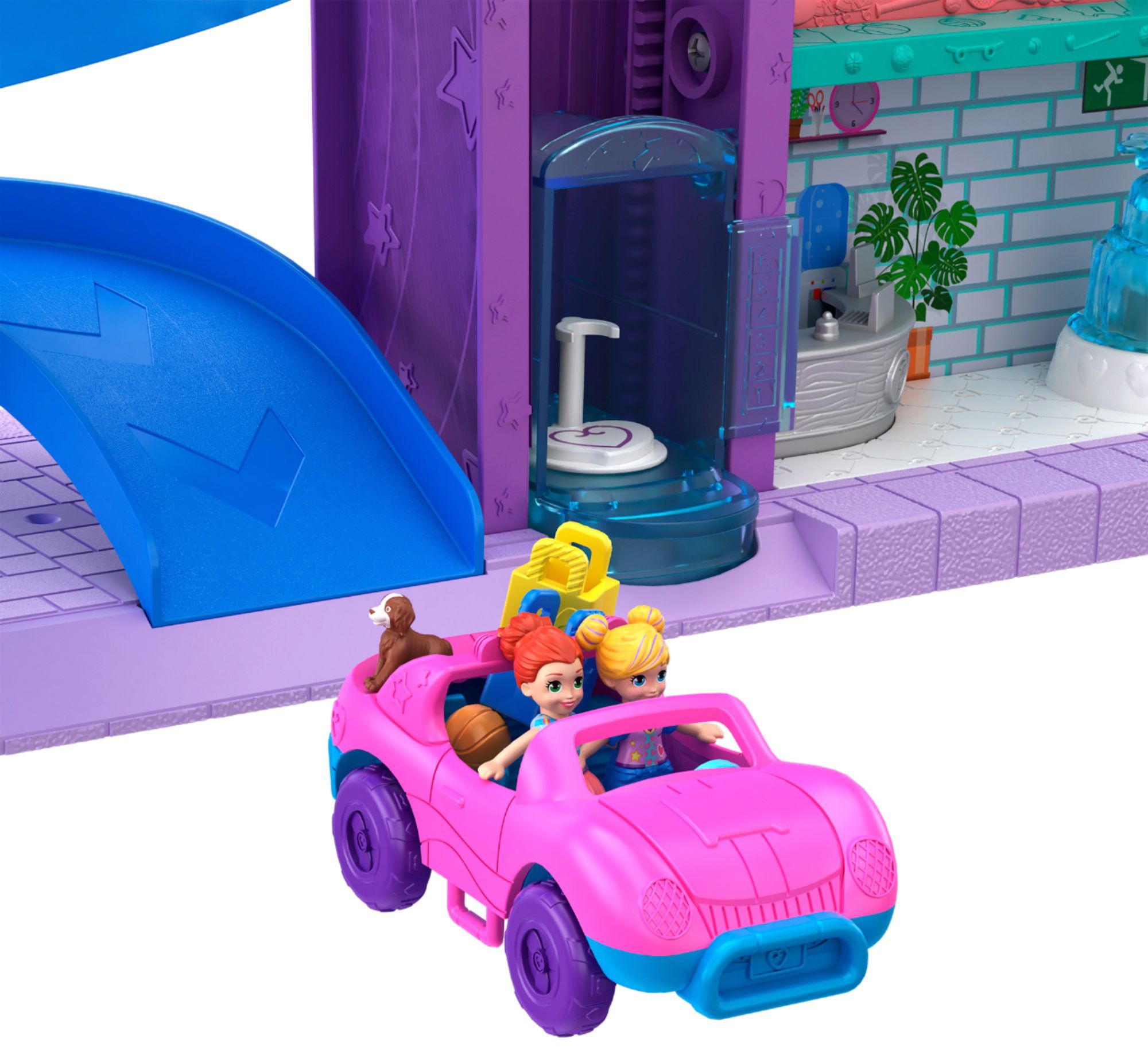 Polly Pocket GFP89 Mega Mall with 6 Floors Elevator & Micro Dolls, Vehicle 