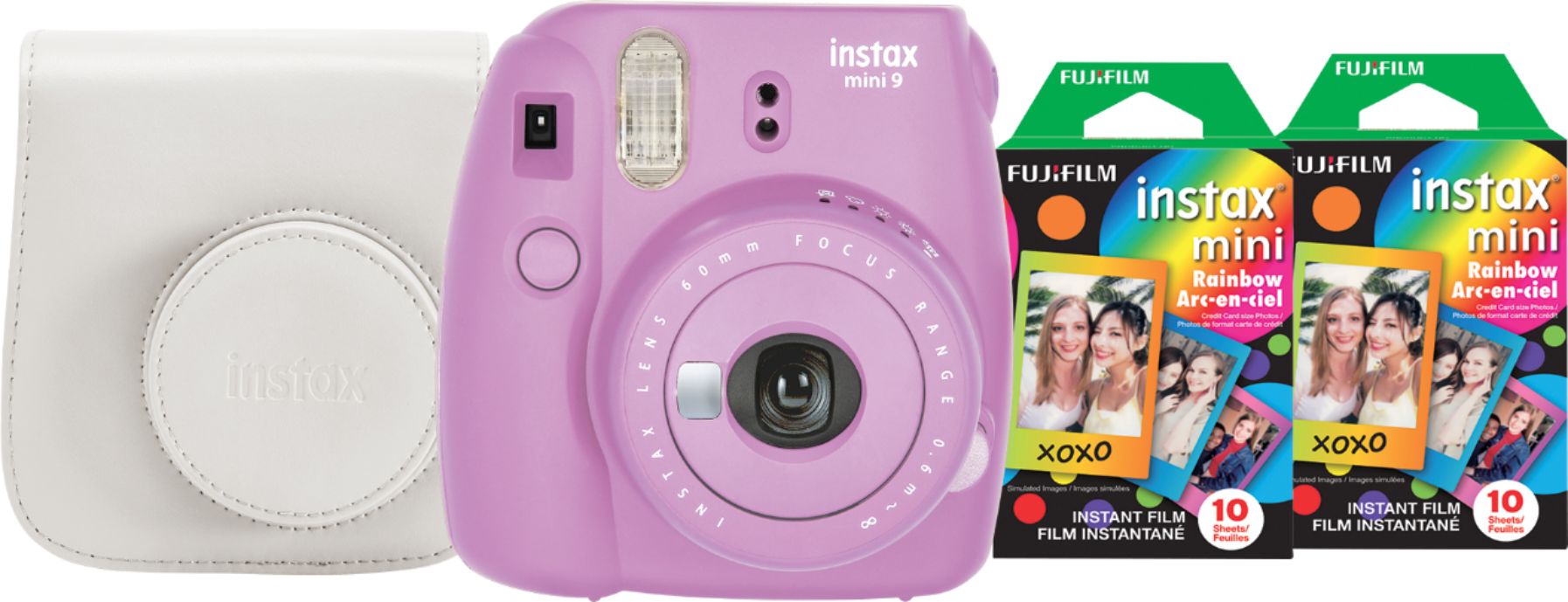 Best Buy: Fujifilm instax mini 9 Instant Film Camera Bundle Smokey Purple  600020229