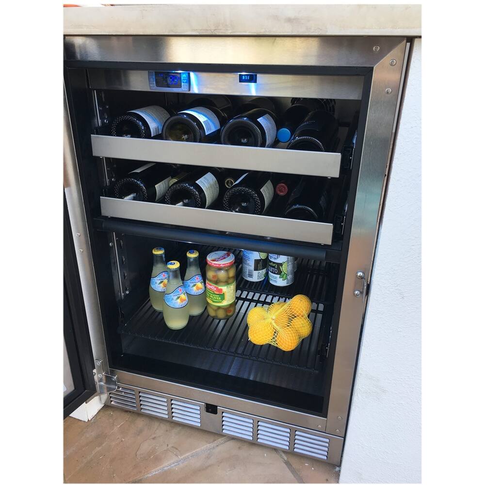 Alt View 11. Hestan - 14-Bottle Dual Zone Wine Refrigerator - Gray.