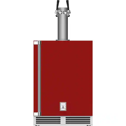 Front. Hestan - GFDS Series 5.2 Cu. Ft. Double Faucet Beverage Cooler Kegerator - Matador.