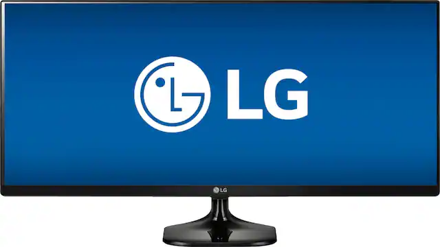 Front. LG - Geek Squad Certified Refurbished 29" IPS LED FHD 21:9 UltraWide Monitor - Black.