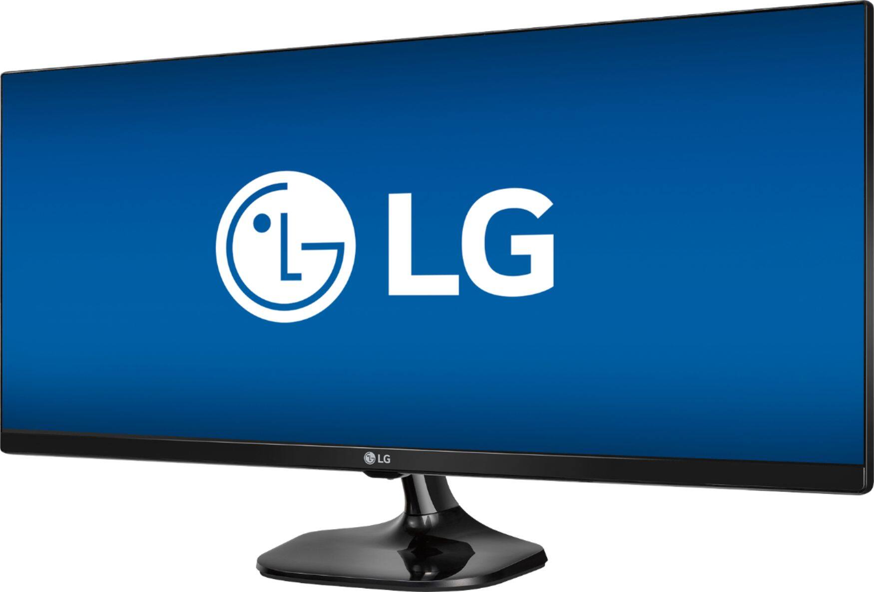 Left. LG - Geek Squad Certified Refurbished 29" IPS LED FHD 21:9 UltraWide Monitor - Black.