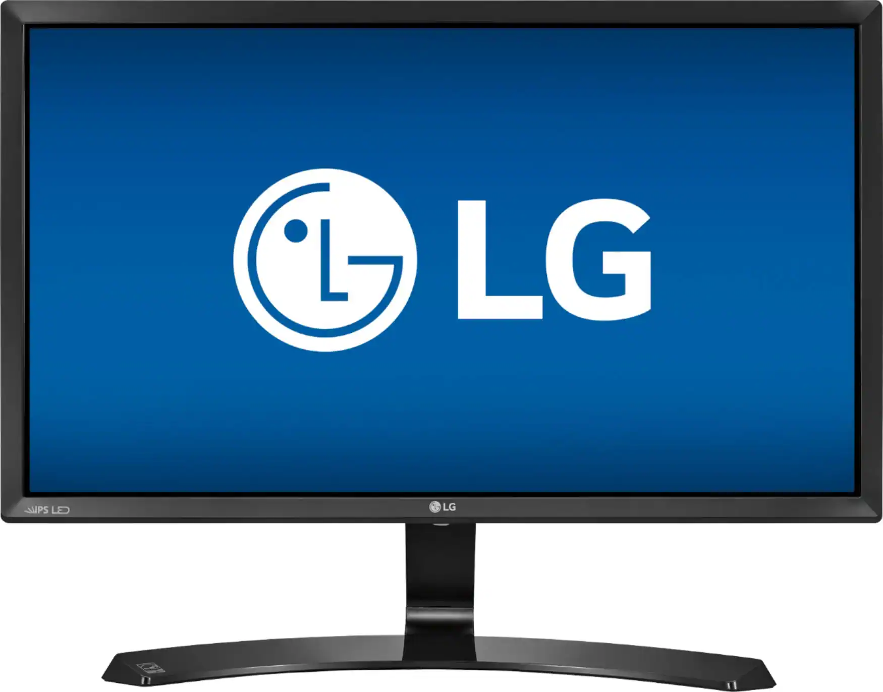 Front. LG - Geek Squad Certified Refurbished 24" IPS LED HD Monitor - Black.
