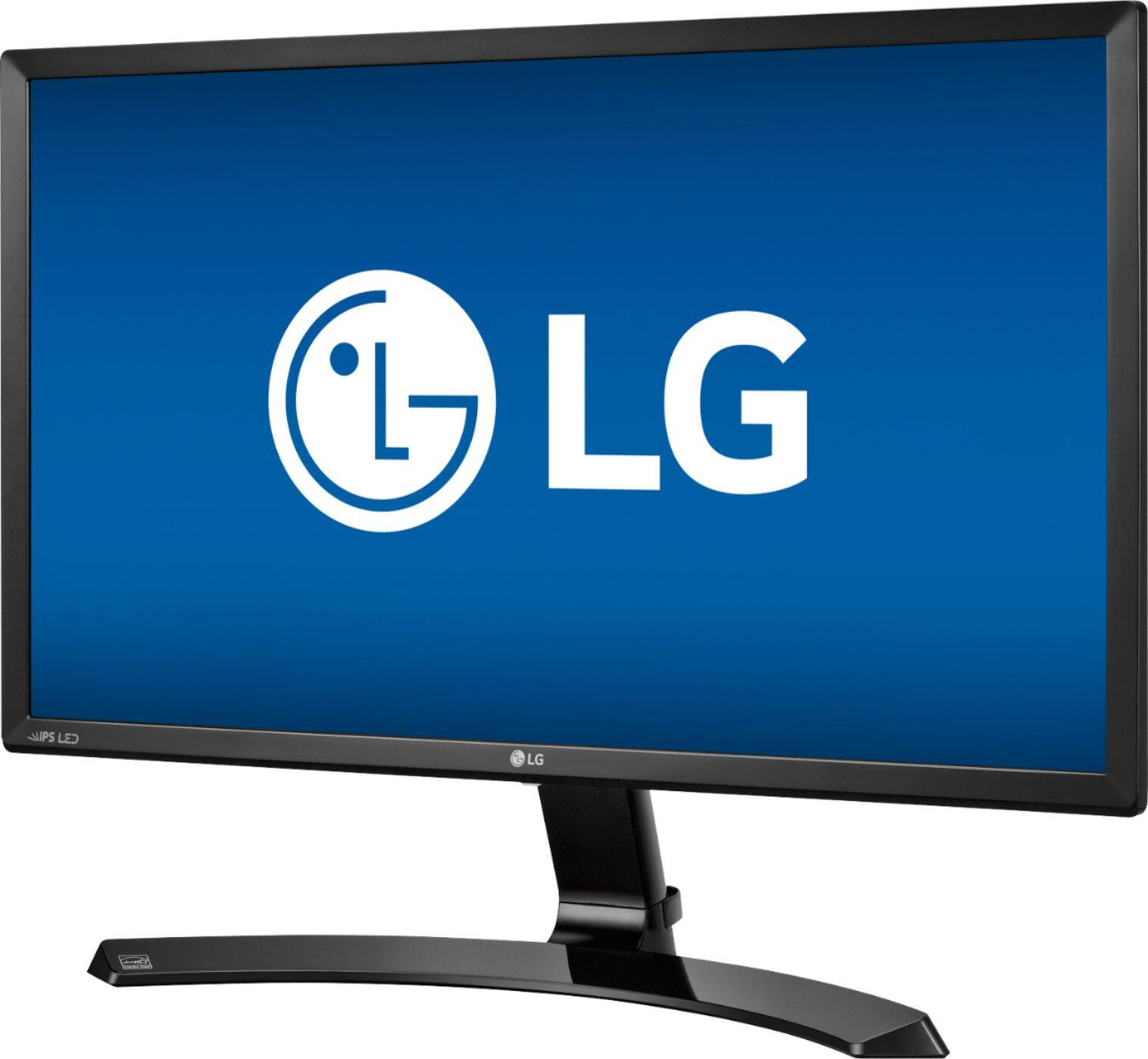 Left. LG - Geek Squad Certified Refurbished 24" IPS LED HD Monitor - Black.