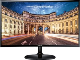 Samsung - Geek Squad Certified Refurbished 24" LED Curved FHD FreeSync Monitor - High Glossy Black - Front_Zoom