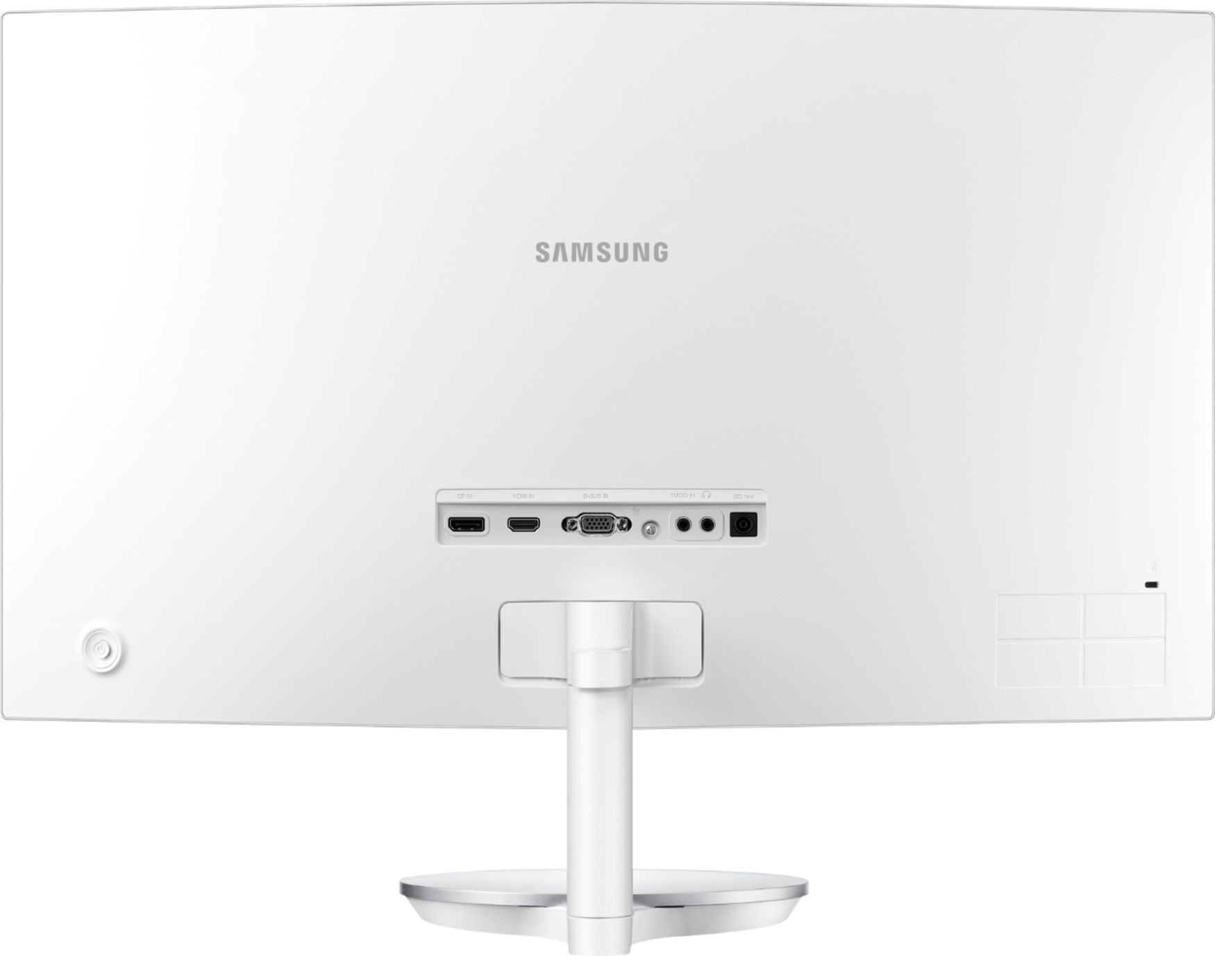 Back View: Samsung - Geek Squad Certified Refurbished 27" LED Curved FHD FreeSync Monitor - Silver
