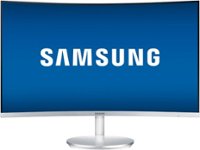 Samsung - Geek Squad Certified Refurbished 27" LED Curved FHD FreeSync Monitor - Silver - Front_Zoom