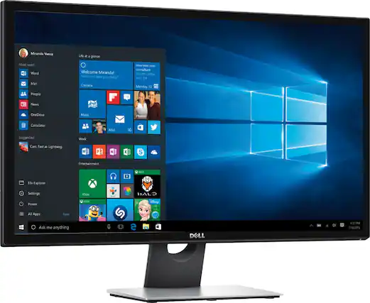 Front. Dell - Geek Squad Certified Refurbished 28" LED 4K UHD Monitor - Black.