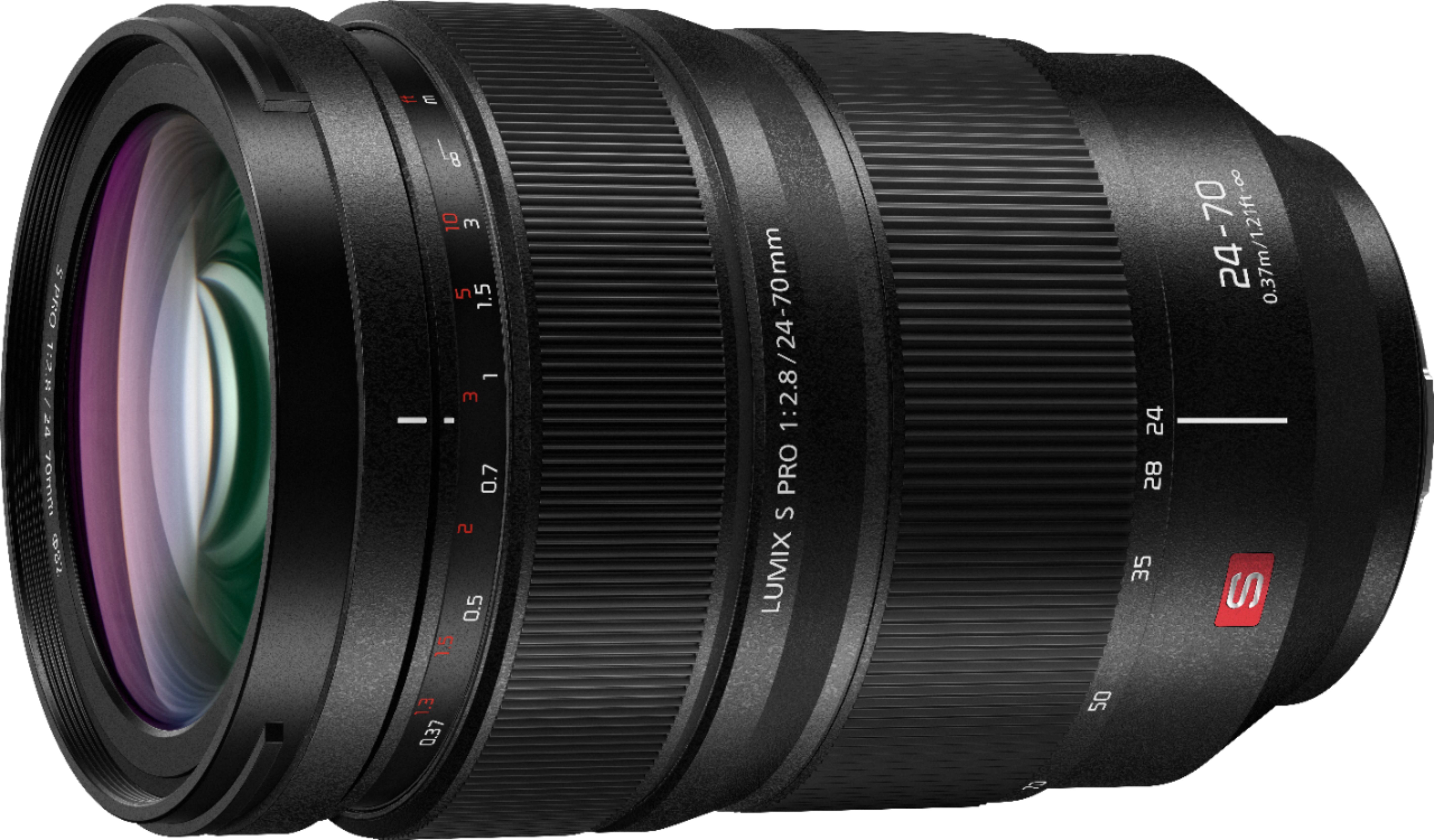 voor Zilver Fokken Panasonic Lumix S PRO 24-70mm f/2.8 Zoom Lens for Lumix S1, S-E2470 Black  S-E2470 - Best Buy