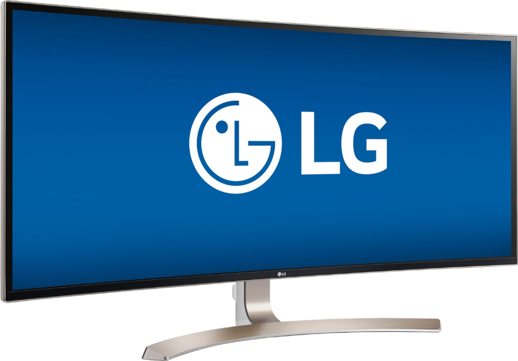 Angle View: LG - Geek Squad Certified Refurbished 38" IPS LED UltraWide HD FreeSync Monitor - Black/White