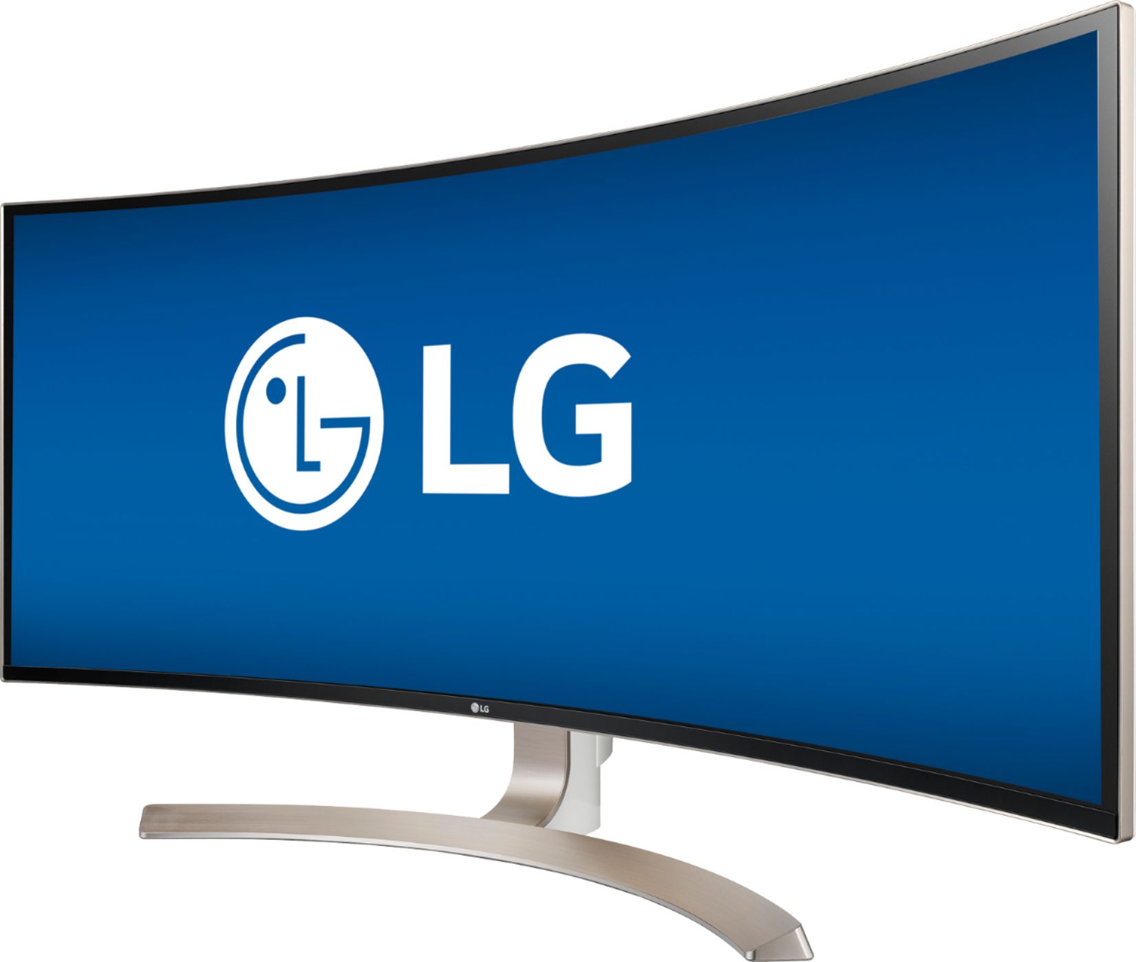Left View: LG - Geek Squad Certified Refurbished 38" IPS LED UltraWide HD FreeSync Monitor - Black/White