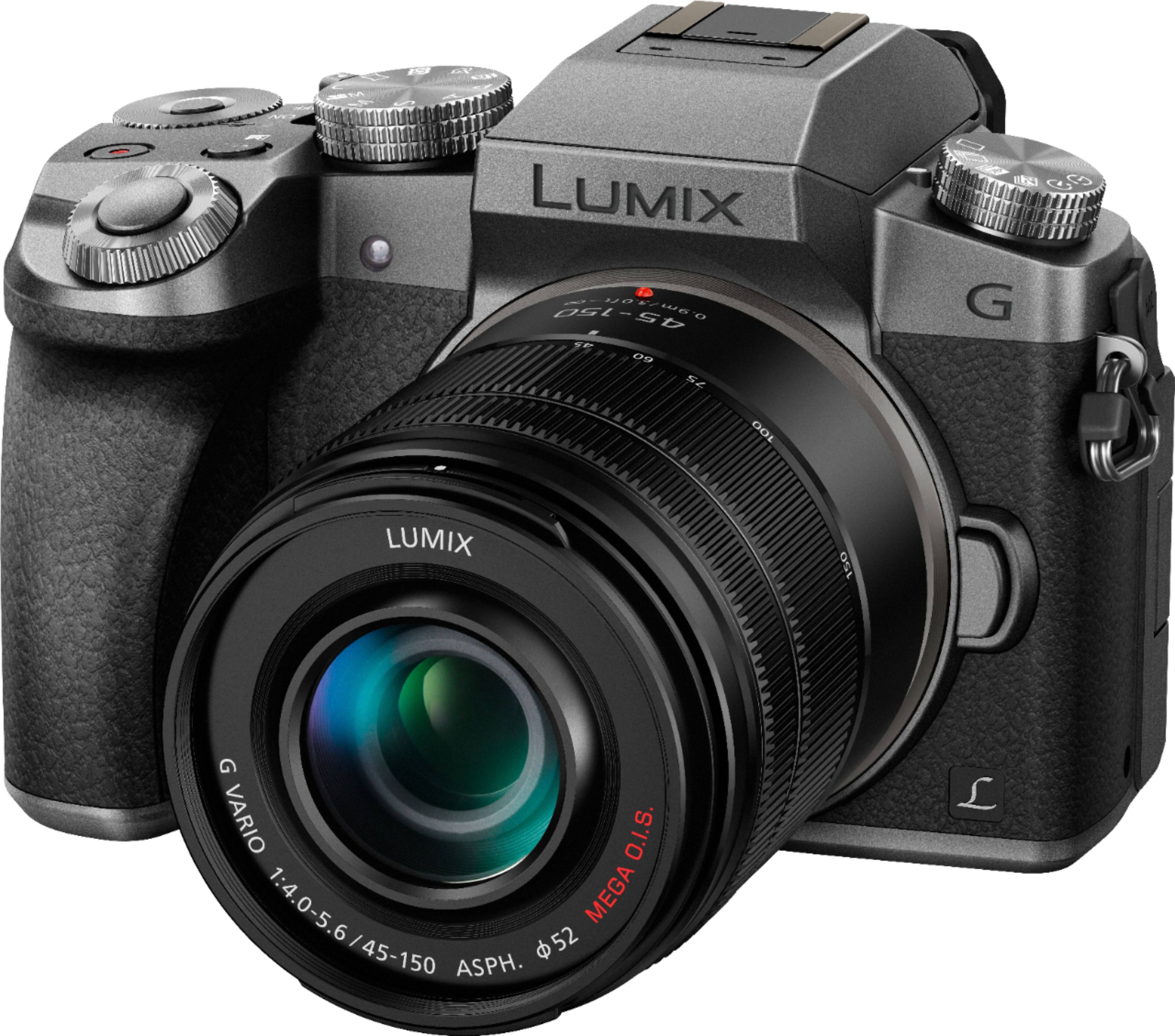 Alt View 11. Panasonic - LUMIX G7 Mirrorless 4K Photo Digital Camera Two Lens Bundle with 14-42mm and 45-150mm Lenses - Black.