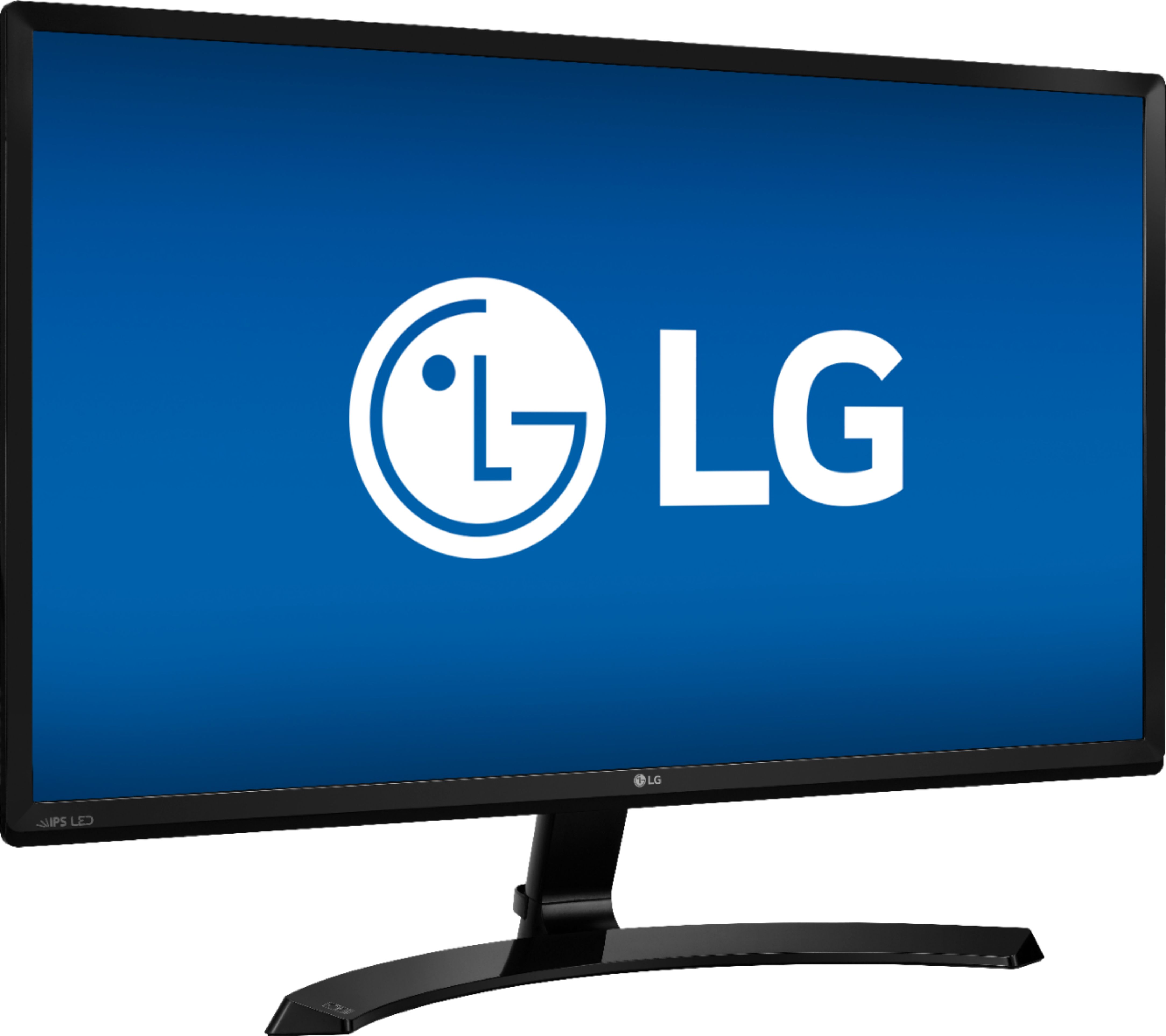 Angle View: LG - Geek Squad Certified Refurbished 24" IPS LED FHD FreeSync Monitor - Black