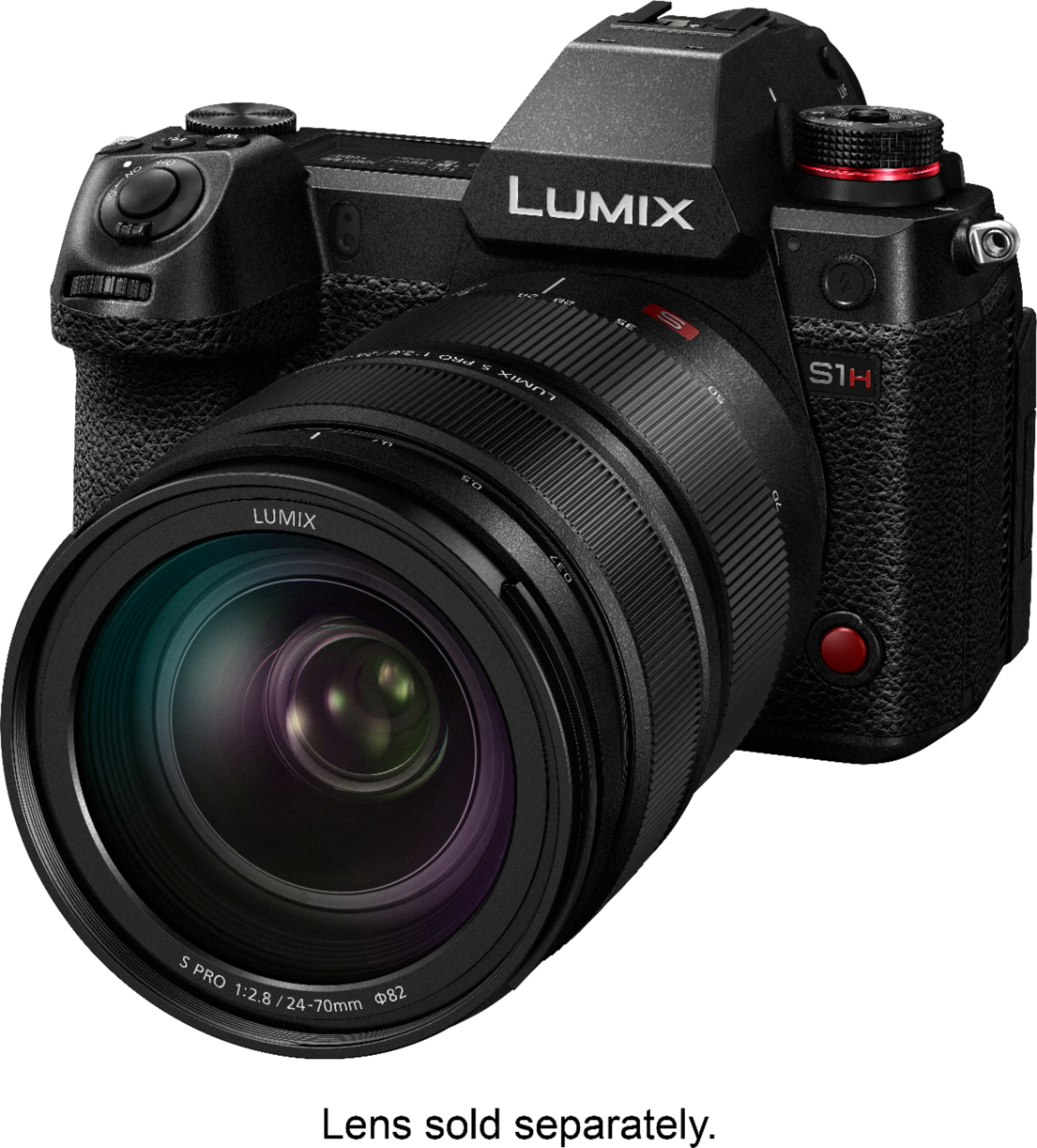 Left View: Panasonic - LUMIX S1H Mirrorless Full-Frame 4K Photo Digital Camera (Body Only) - DC-S1HBODY - Black