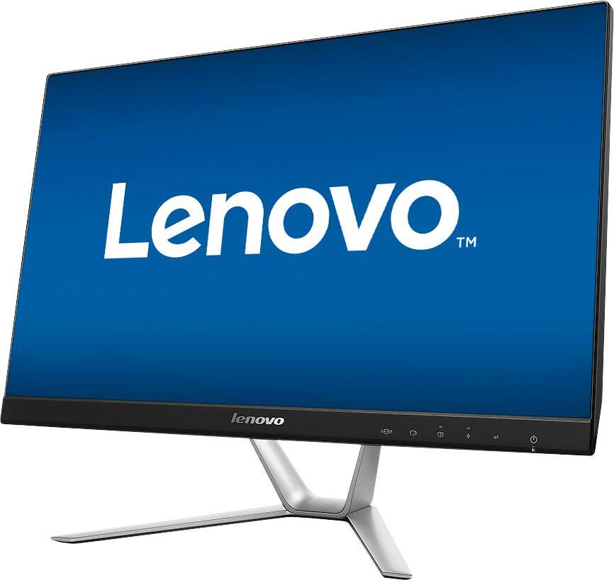 Left. Lenovo - Geek Squad Certified Refurbished 21.5" IPS LED HD Monitor - Black.