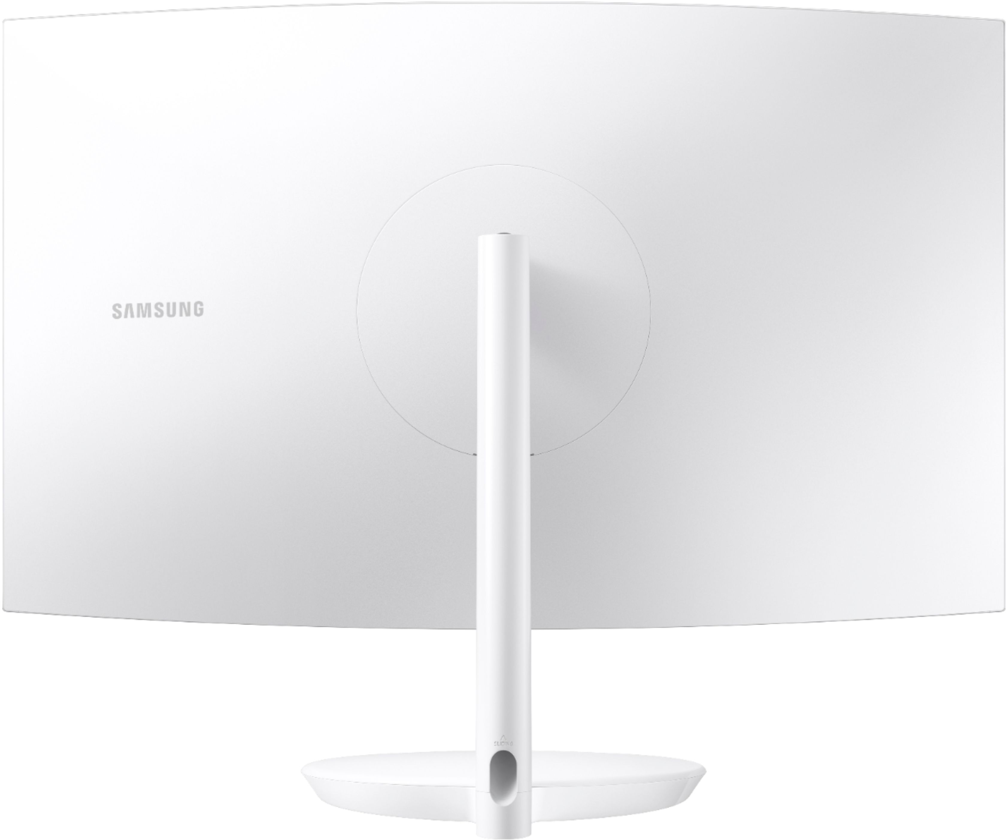 Back View: Samsung - Geek Squad Certified Refurbished 27" LED Curved WQHD FreeSync Monitor - Metallic Silver