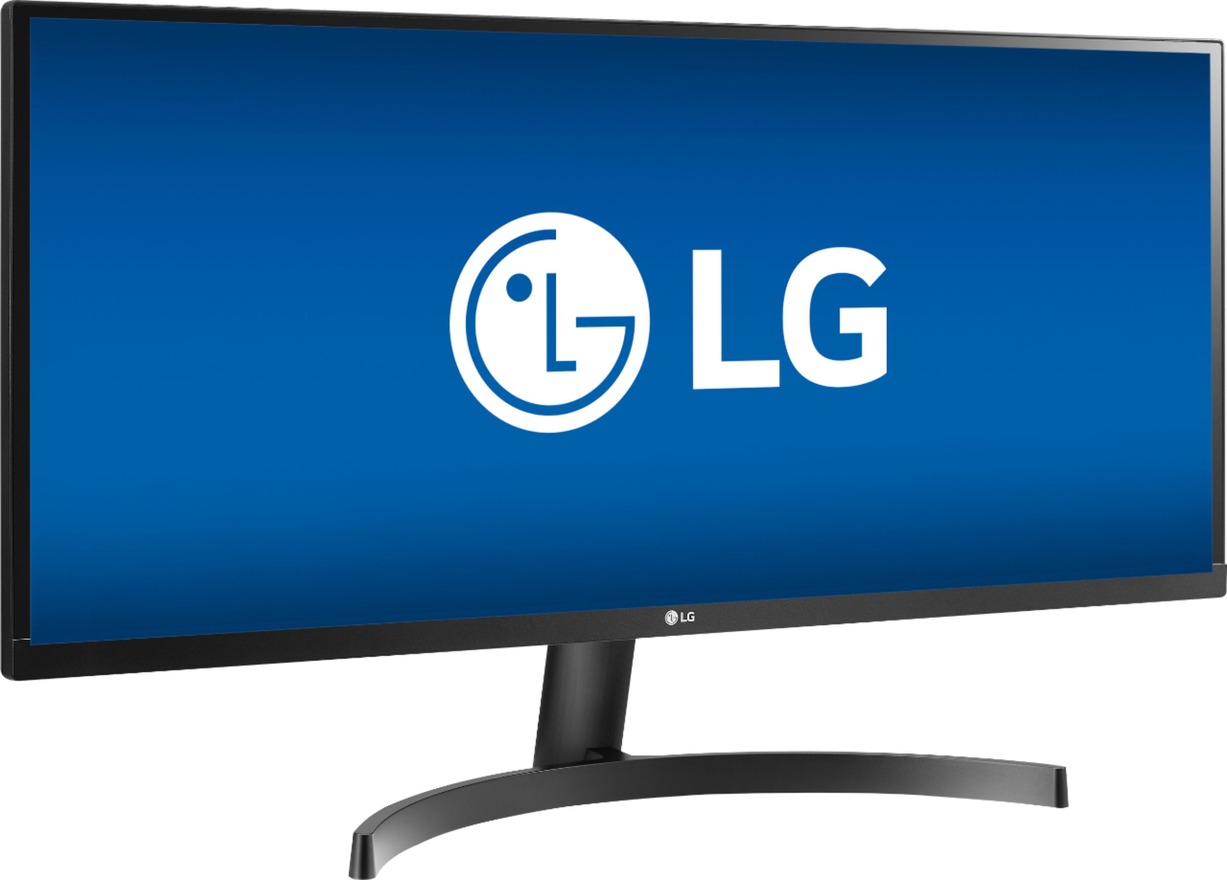 Angle View: LG - Geek Squad Certified Refurbished 34" IPS LED UltraWide FHD FreeSync Monitor - Gray