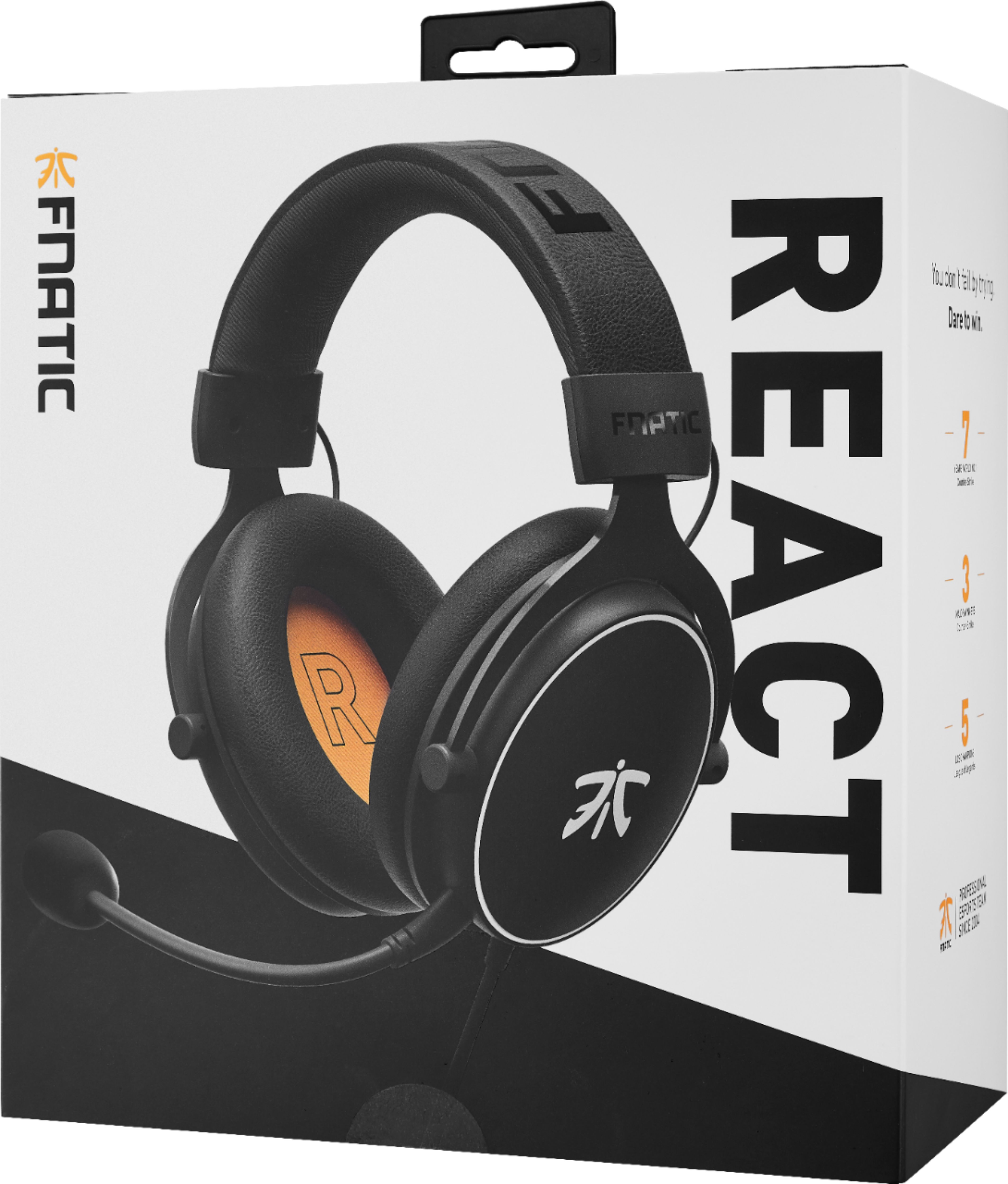 Best Buy: Fnatic REACT Wired Stereo Gaming Headset Black C-HS0003