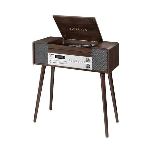 Victrola - Jackson Bluetooth Stereo Audio System - Espresso