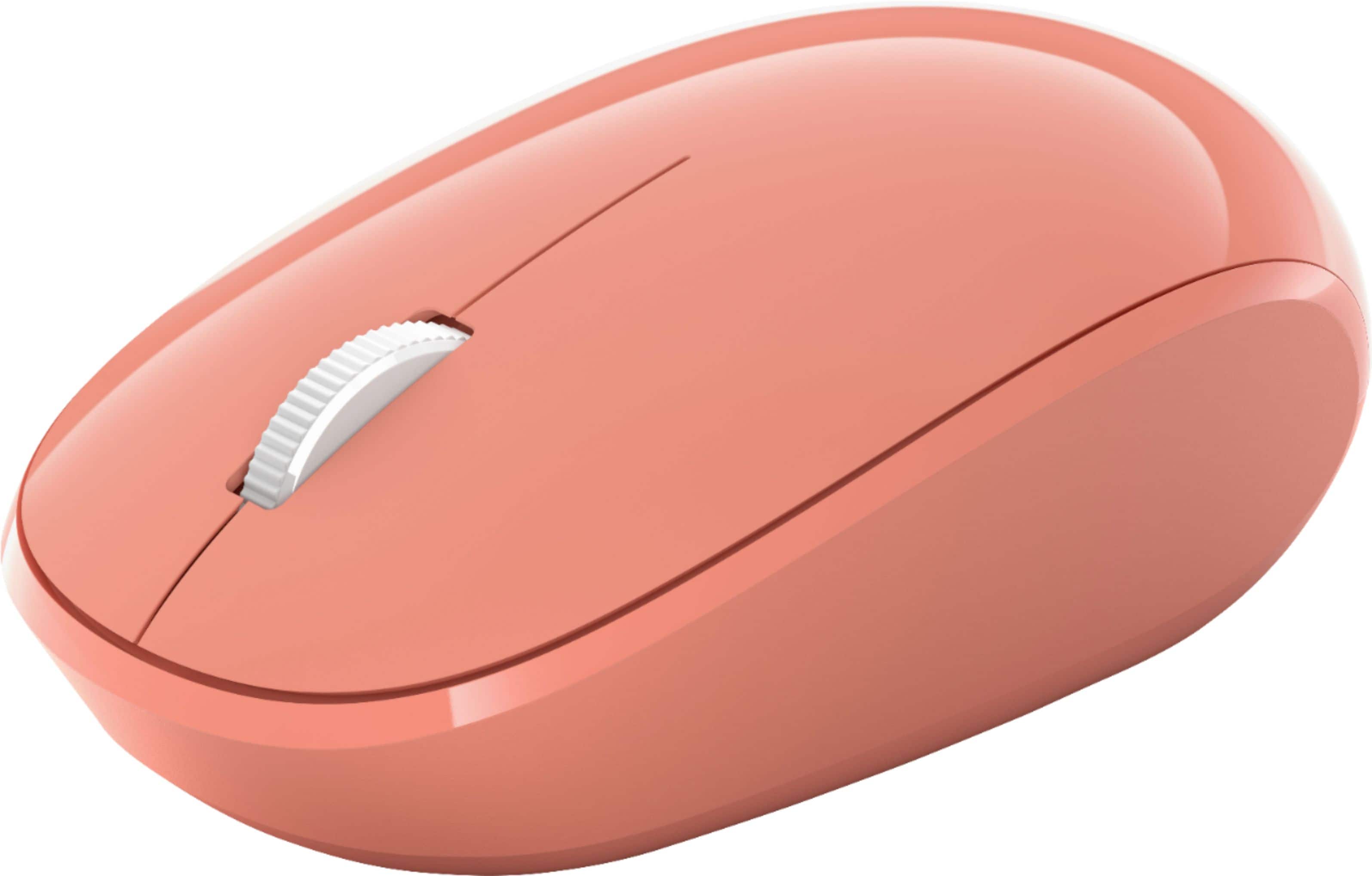 Front. Microsoft - Wireless Bluetooth Optical Ambidextrous Mouse - Peach.