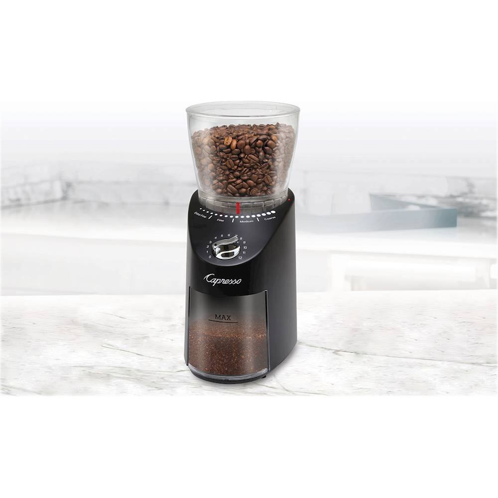 Alt View 11. Capresso - Infinity Plus 4-Oz. Conical Burr Coffee Grinder - Black.
