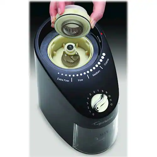 Capresso Infinity Plus Conical Burr Coffee Grinder Black