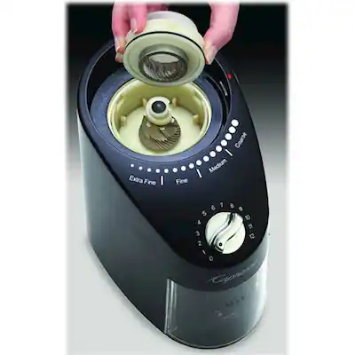 Capresso Infinity Plus Conical Burr Coffee Grinder Black