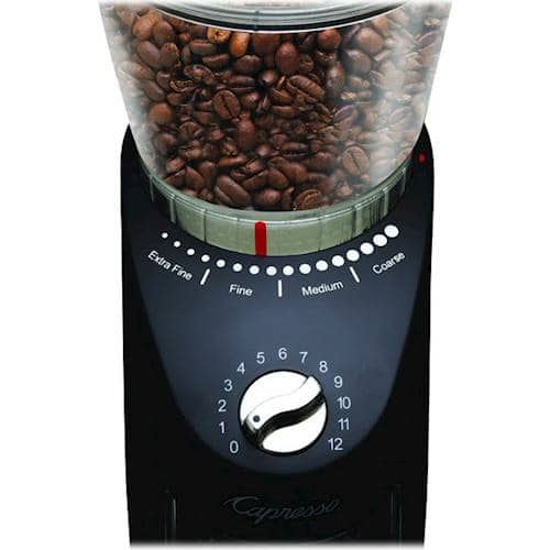Alt View 1. Capresso - Infinity Plus 4-Oz. Conical Burr Coffee Grinder - Black.