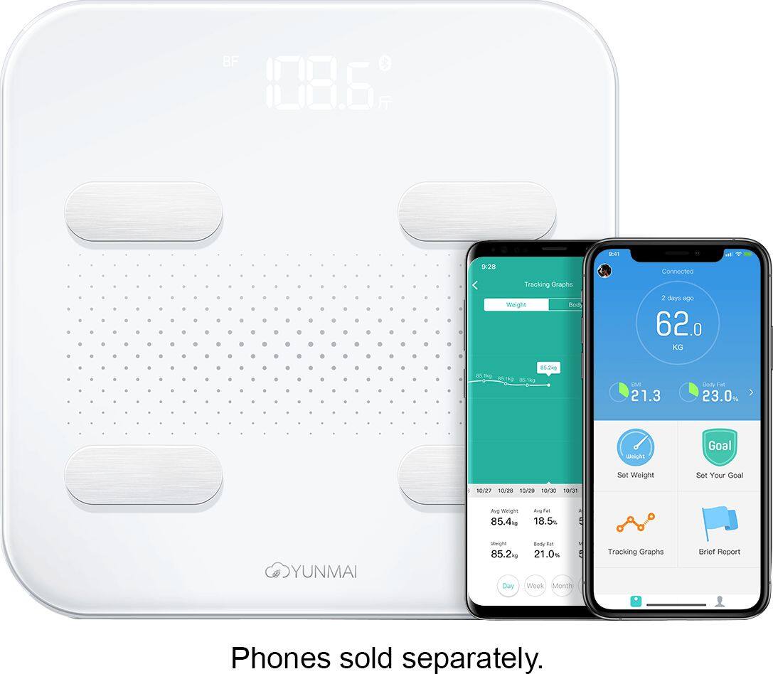 Alt View 11. Yunmai - S Body Fat Monitor Scale - White.