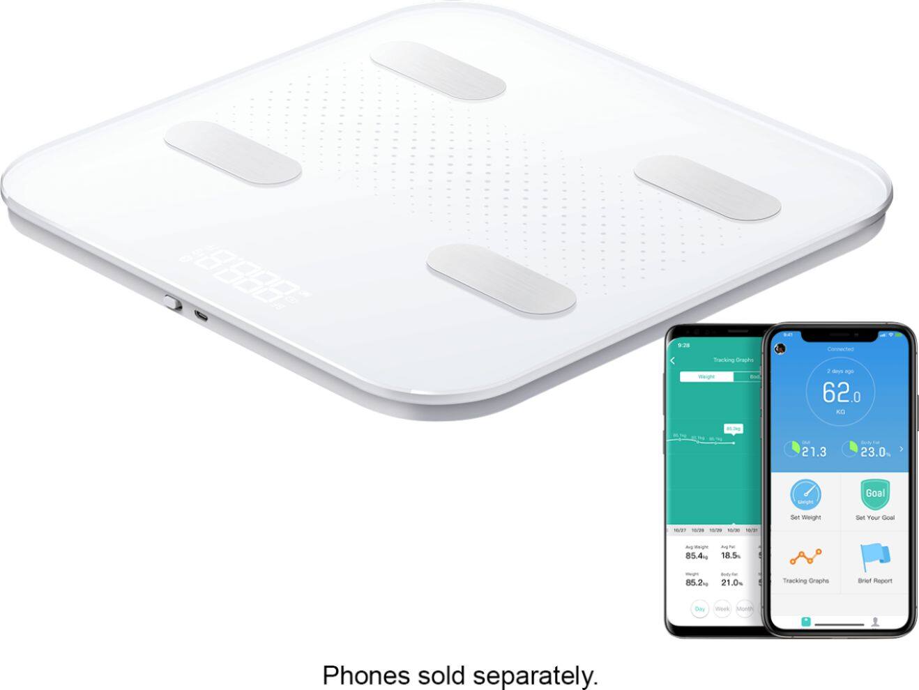 Alt View 12. Yunmai - S Body Fat Monitor Scale - White.