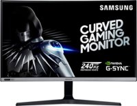 Samsung - Geek Squad Certified Refurbished CRG5 Series 27" LED Curved FHD G-Sync Monitor - Dark Blue/Gray - Front_Zoom
