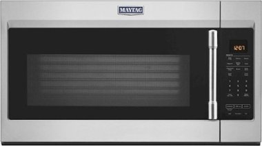 Maytag - 1.9 Cu. Ft. Over-the-Range Microwave with Sensor Cooking and Dual Crisp - Stainless Steel - Front_Zoom