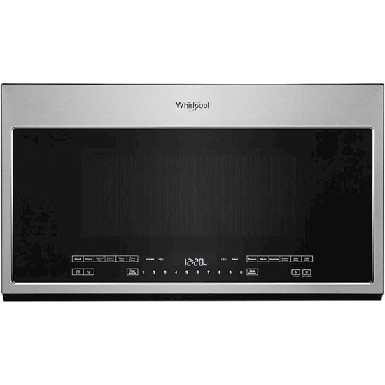 Whirlpool 2 1 Cu Ft Over The Range Microwave With Steam Cooking Stainless Steel Wmh54521jz Best Buy