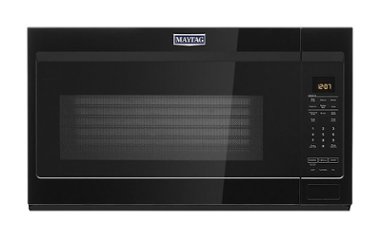 Maytag - 1.9 Cu. Ft. Over-the-Range Microwave with Sensor Cooking and Dual Crisp - Black - Front_Zoom