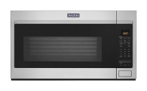 Maytag - 1.9 Cu. Ft. Over-the-Range Microwave with Sensor Cooking and Dual Crisp - Stainless steel - Front_Zoom