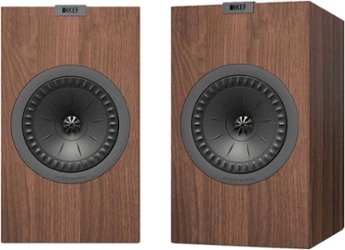 KEF - Q Series 5.25" 2-Way Bookshelf Speakers (Pair) - Walnut - Front_Zoom