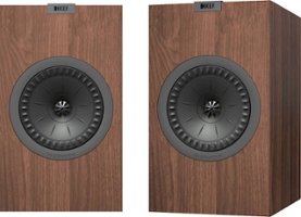 KEF - Q Series 6.5" 2-Way Bookshelf Speakers (Pair) - Walnut - Front_Zoom